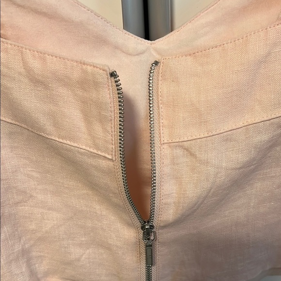 NICOLE MILLER COLLECTION NWT Pink Crop Linen Tank Top, Size M - Picture 7 of 10